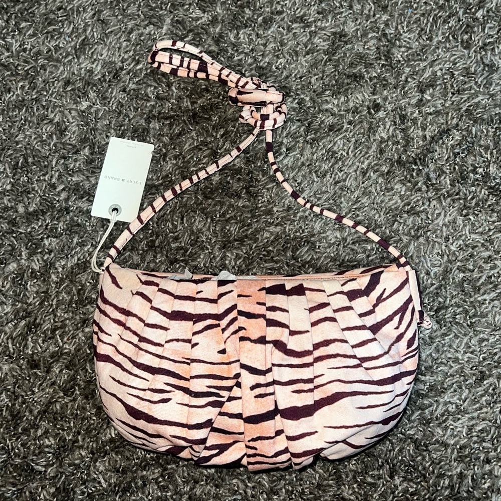 Lucky Brand Pink Animal Print Crossbody Bag